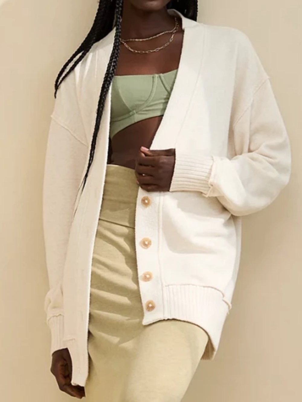 AERIE OATMEAL CARDIGAN